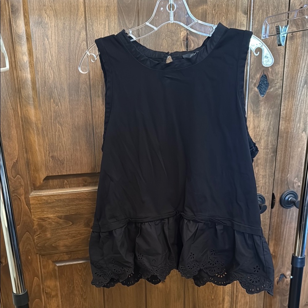 J Crew Black Tank Top Blouse (size M)